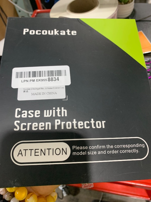 Photo 1 of Pocoukate 12 Pack Case 44mm with Tempered Glass Screen Protector Hard PC Compatible with Apple Watch Series SE/6/5/4 44mm, iWatch Accessories Full Scratch-Resistant Protective Cover