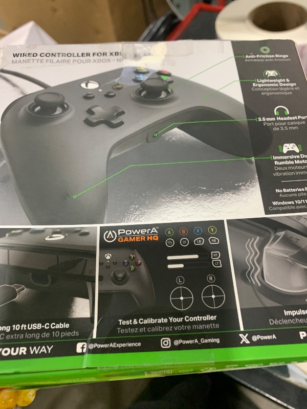 Photo 1 of PowerA Wired Controller For Xbox Series X|S - Black, Gamepad, Video Game Controller Works with Xbox One