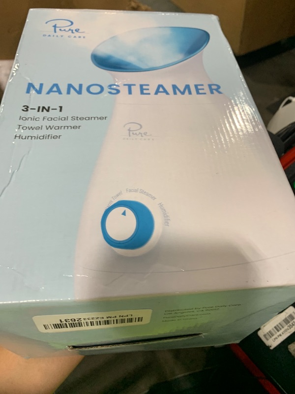 Photo 1 of Pure Daily Care NanoSteamer Large 3-in-1 Nano Ionic Facial Steamer with Precise Temp Control - Humidifier - Unclogs Pores - Blackheads - Spa Quality - Bonus 5 Piece Stainless Steel Skin Kit (Teal)