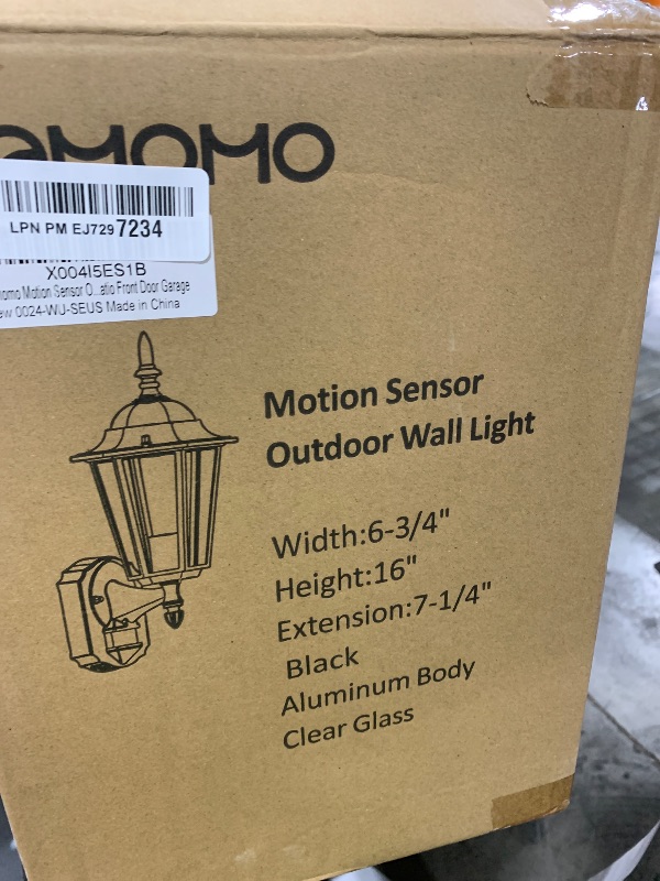 Photo 1 of Lamomo Motion Sensor Outdoor Lights, Upgrade Dusk to Dawn Exterior Light Fixture Wall Mounted, 100% Anti-Rust Aluminum Waterproof Porch Lights for Patio Front Door Garage