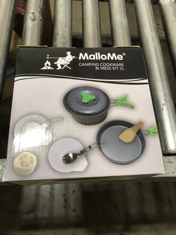 Photo 1 of MalloMe Camping Cookware Mess Kit for Backpacking Gear – Camping Cooking Set - Camping's Pots and Pans Set - Backpacking Stove/Portable Stove Compatible - Camp Kitchen Equipment Accessories 2L Pot