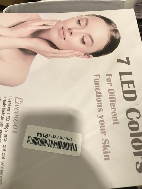 Photo 1 of EVFOFO Red Light Therapy Mask for Face, 7 Colors LED Face Mask Light Therapy At Home, Led Face Mask Light Therapy-White