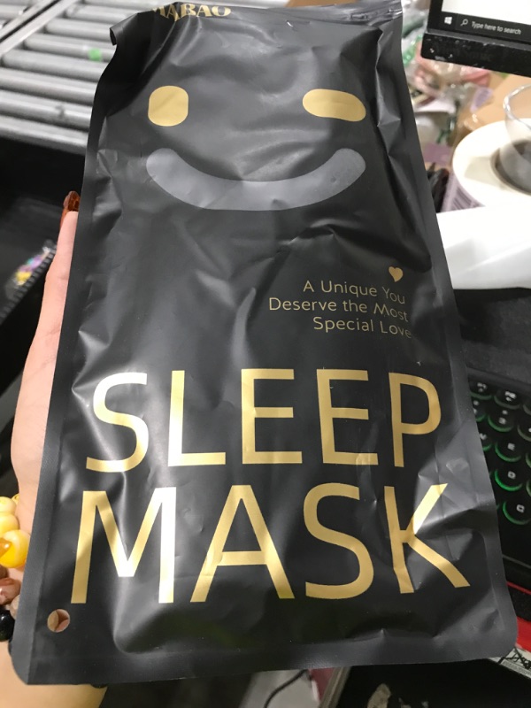 Photo 1 of MABAO Sleep Mask for Side Sleeper, Eye Mask for Sleeping Women Men, 3D Contoured Cup No Eye Pressure 100% Light Blocking Sleeping Mask with Adjustable Strap Night Blindfold Flight, Travel, Nap, Black