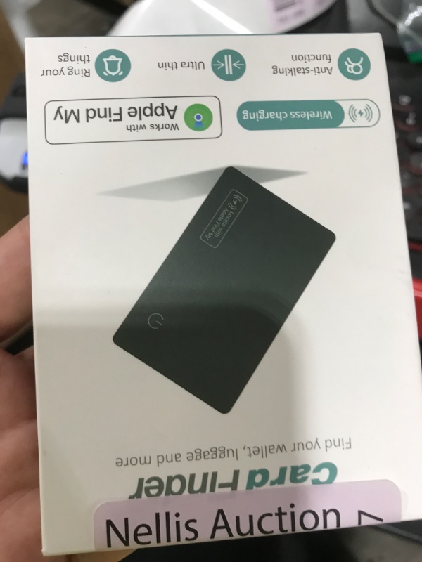 Photo 1 of Wallet Tracker Card Air-Tag (iOS Only) - Work with Apple Find My, Bluetooth Tracker Smart Card Wallet Finder, 0.08in Slim, IP68 Waterproof, Item Locator for Luggage Tags, Passports, Purse