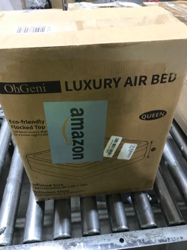 Photo 1 of OhGeni Queen Air Mattress with Built in Pump, Inflatable Blow Up Mattress 18 Raised Comfort,Upgraded Surface Portable Mattress, Air Bed for Camping, Home and Guest, Colchone Inflable, 650 lbs Max
