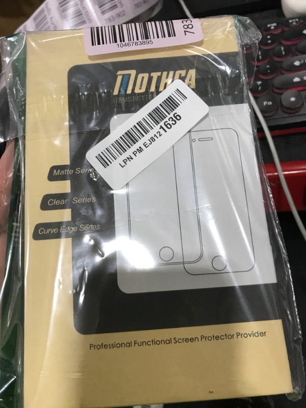 Photo 1 of Mothca 2 Pack Matte Glass Screen Protector for iPhone 14 with 2 Pack Camera Lens Protector, Anti-Glare & Anti-Fingerprint Tempered Glass Clear Film