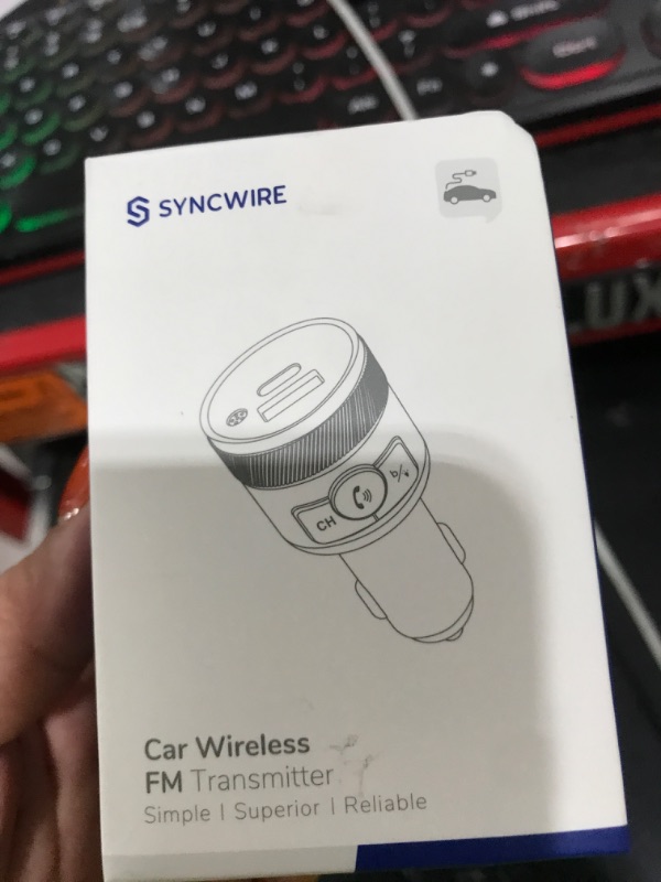 Photo 1 of Syncwire Bluetooth 5.4 FM Transmitter for Car, 38W PD&QC3.0 Dual USB Charging Bluetooth Car Adapter Microphone & Bass Sound MP3 Music Player FM Kit with Hands-Free Calling