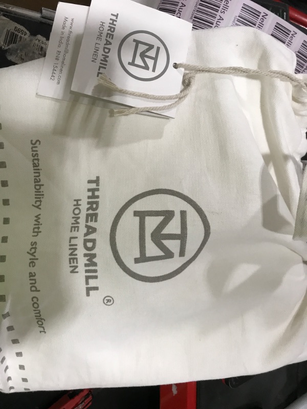Photo 1 of Threadmill 500 Thread Count Full Size Damask Stripe, 4 Pc Luxury Cotton Sheet Set, Silky Smooth Hotel White Sheets with 16" Elasticized Deep Pocket, 2 Pillowcases & Free Tote Bag
