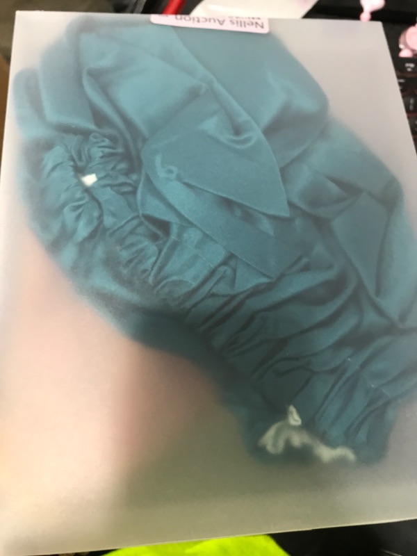 Photo 1 of Satin Bonnet Silk Bonnet Hair Bonnet for Sleeping-Slouchy Beanie Hat Satin Sleep Cap for Women's Natural & Curly Hair(Blue Zircon)