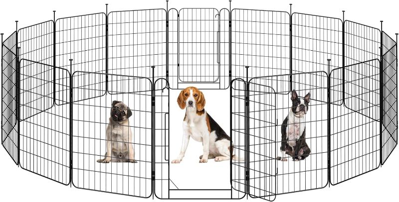 Photo 1 of Yaheetech Dog Playpen for Puppy/Small Dogs, Foldable Pet Pen Expandable Fence with Door for Indoor/Outdoor Use, 32 inch 16 Panels