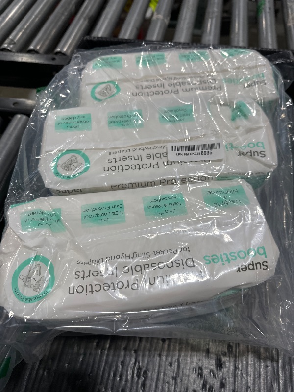 Photo 1 of Overnight Diaper Leak Stopper, Super Boosties Disposable Inserts, Use with Pampers Sizes 4-6, Honest Hybrid Diaper Cover Sz Med/Large, Amazing Baby Cover Sz 3/4, 4.3x13 in, 90 Count
