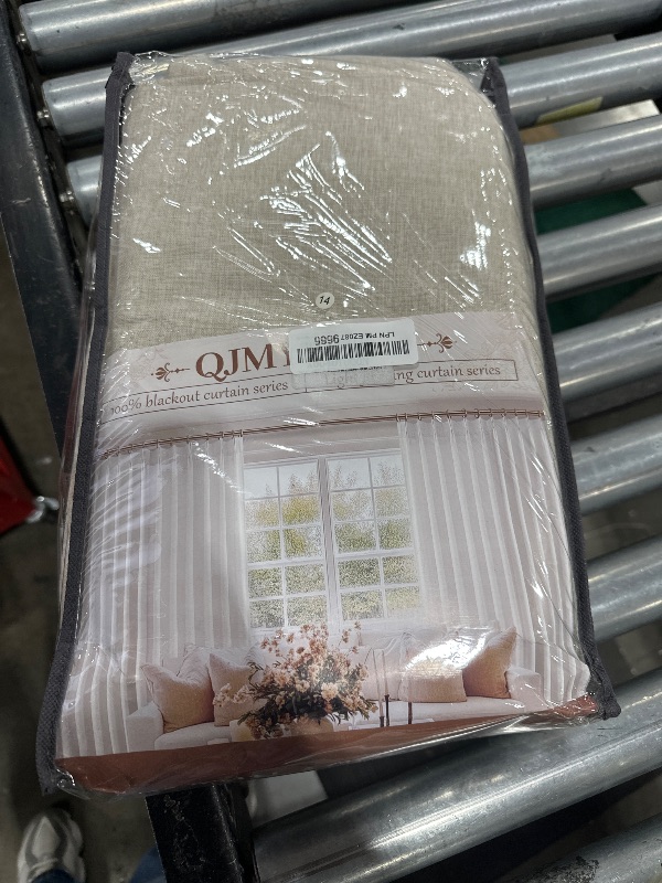 Photo 1 of 112 Inch Curtains 2 Panel Set Modern Decorative Dark Out Pleated Curtain for Bedroom Heat and Cold Blocking Large Window Coverings High Ceiling Drapes for Living Room with Hooks (50"x112"x2 Natural)