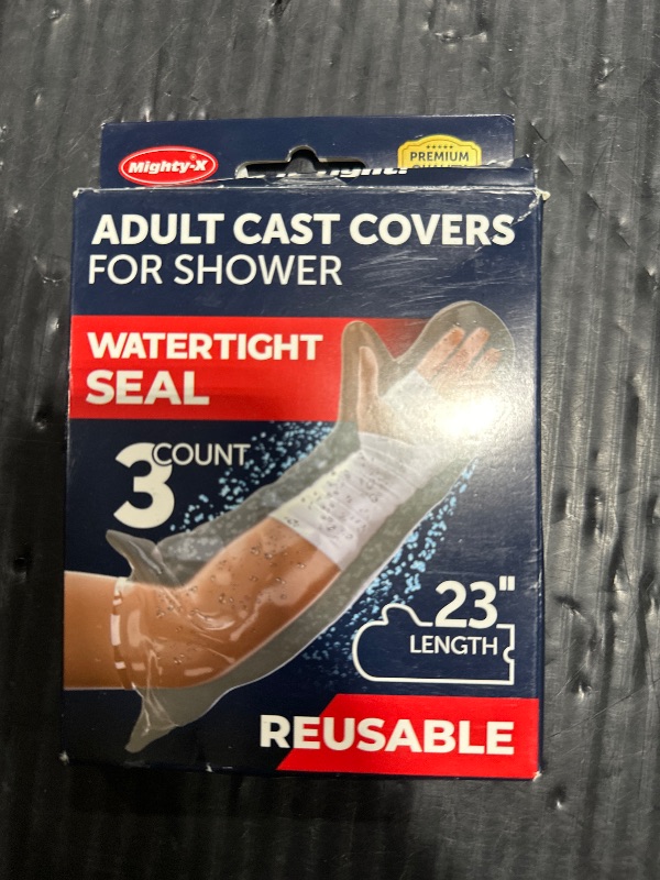 Photo 1 of 100% Waterproof Cast Covers for Shower Arm - Tight Seal - 3pk Adult Reusable Cast Protectors - Half Arm Bag Sleeves