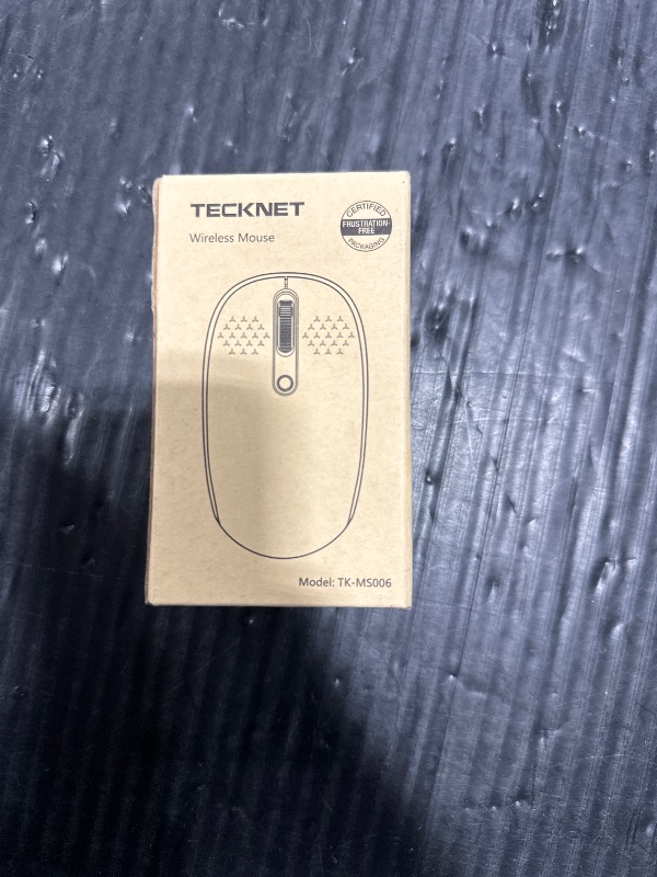 Photo 1 of TECKNET Wireless Mouse, 2.4G Quiet Computer Mouse with USB Receiver, 4 Buttons Portable Cordless Mice for Chromebook, Laptop, PC, Mac, 800/1200/1600 DPI - Blue