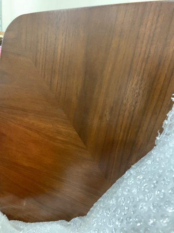 Photo 1 of Christopher Knight Home Darien Rubber Wood Dining Table, Rectangular Dining Table, Mid-Century Design Round Corner Wood Dining Table for Indoor Living Room Dining Room Home Bar, Walnut
