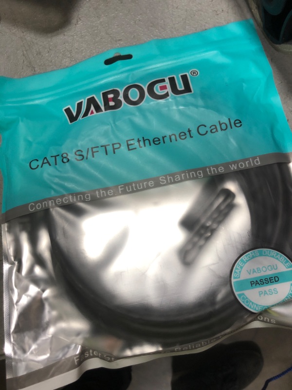Photo 1 of Cat 8 Ethernet Cable, 10ft Heavy Duty High Speed Internet Network Cable, Professional LAN Cable, 26AWG, 2000Mhz 40Gbps with Gold Plated RJ45 Connector, Shielded in Wall, Indoor&Outdoo