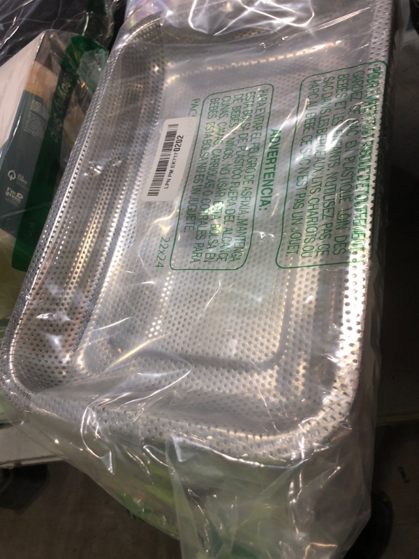 Photo 1 of TCYPUHL Stainless Steel Sprouts Growing Kit Trays 2-Tier 12.4 inch, Microgreens Growing Kit, Seed Sprouting Tray with Encrypted Mesh Sprouts for Beans Alfalfa Broccoli Seeds Wheat Grass