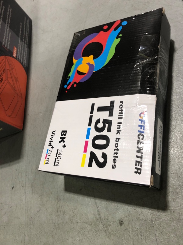 Photo 1 of Officenter T502 502 Ink Refill Bottles for Ecotank ET2760 ET-4760 ET2750 ET-3760 ET-2850 ET-15000 ST-4000 ST-2000 ET-3710 ET-3850 ET-3750 ET-4850 ET-3830 ET4750 ET2700 ST3000 ET3700 Printer(2BK C M Y)