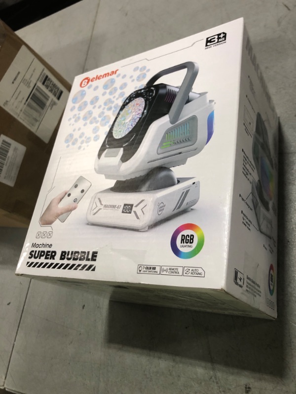 Photo 1 of 2025 Upgraded Bubble Machine with Remote Control, Automatic Rotation & RGB Lights, 1800mAh Rechargeable Battery, Type-C Charge, Bubble Maker for Kids, Weddings, Birthday Parties, Outdoor Activities