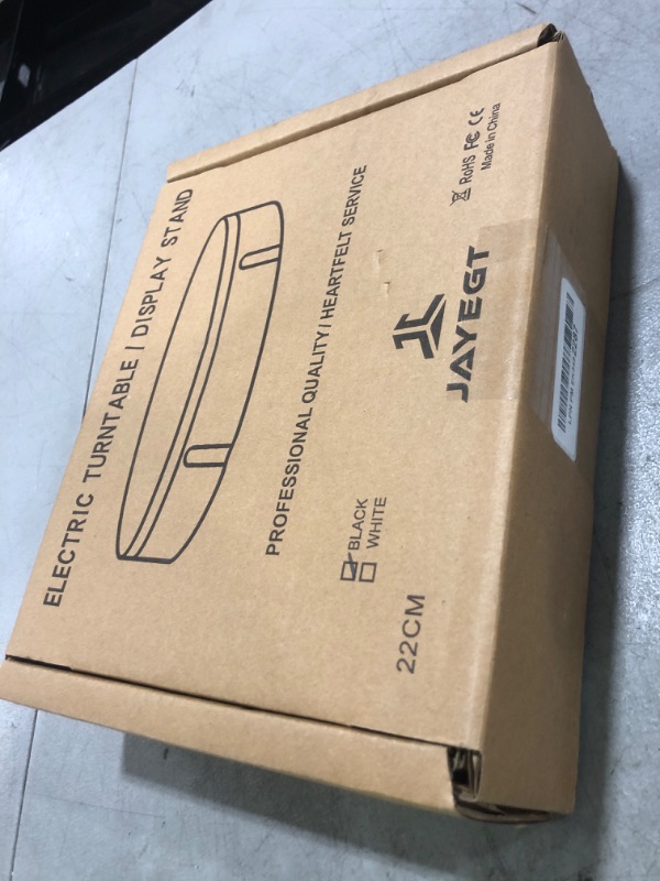 Photo 1 of JAYEGT Motorized Rotating Display Stand ,360 Degree Electric Rotating Photography Turntable For Products Display?Video Show, Outdoor Show?Remote Control (Black / 8.66inch / 66 Lbs Load / Rechargeable)