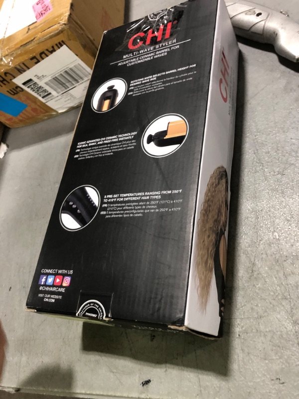 Photo 1 of CHI Multi-Wave Styler, Hair Waver With Adjustable Barrel For Customizable Waves, Reduces Frizz & Increases Shine, Black