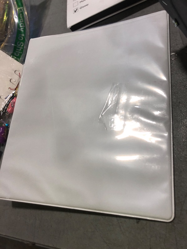 Photo 1 of SUNEE 3 Ring Binder 1 Inch D Ring, Clear View Three Ring PVC-Free (Fit 8.5x11 Inches) for School or Office Supplies, White Binder, 1 Pack