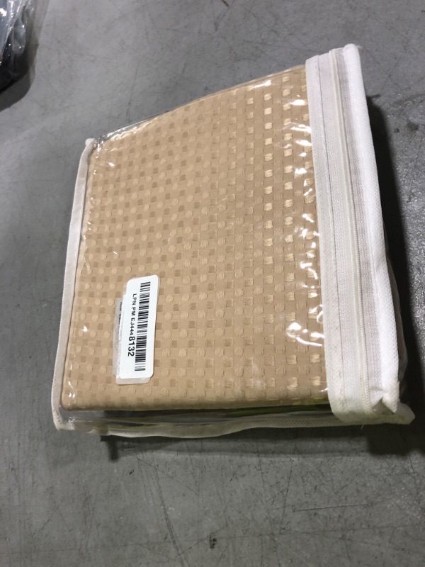 Photo 1 of MIYE Pleated Waffle Weave Bed Skirt, Tailored Dust Ruffle 16 Inch Drop Easy Fit, Machine Washable,No Split Corners (Beige, Twin - 16" Drop)