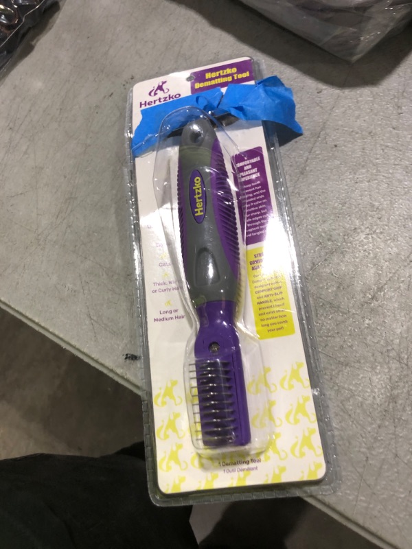 Photo 1 of Hertzko Cat and Dog Dematting Tools Single Sided Dog and Cat Dematting Comb - for All Pets - Effortlessly Removes Tangles, Mats, and Loose Fur - Safe, Easy Grooming for Cats and Dog - Large