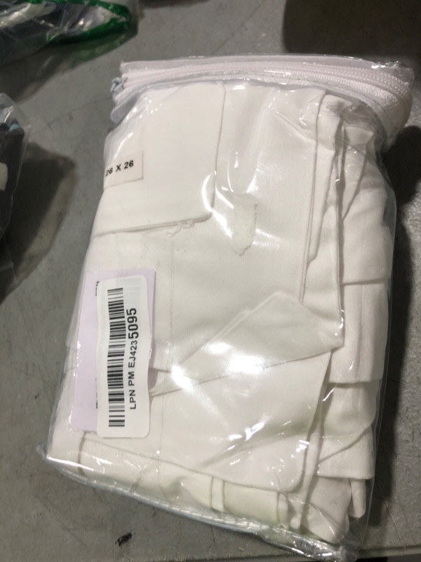Photo 1 of European Square Pillow Shams Set of 2 White 600 Thread Count 100% Natural Cotton Pack of Two Euro 26 x 26 Pillow Shams Cushion Cover, Cases Super Soft Decorative White, European 26''x26''