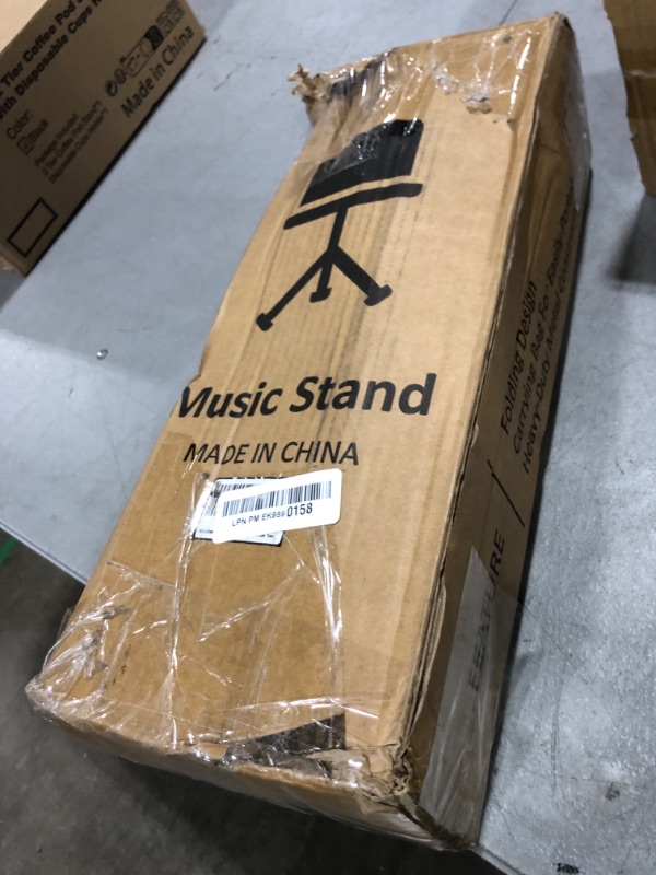 Photo 1 of Vekkia Professional Portable Sheet Music Stand - Folding Adjustable Holder, with Carrying Bag, Sturdy for Instrumental Performance, Band & Travel