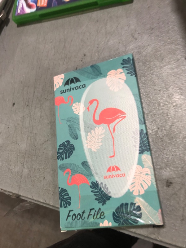 Photo 1 of Sunivaca Glass Foot File Callus Remover for Feet, Flamingo Gifts for Women, Feet Scrubber Dead Skin Remover, Professional Pedicure Tools at Home, Heel Scraper for Cracked Heels Heavy Duty