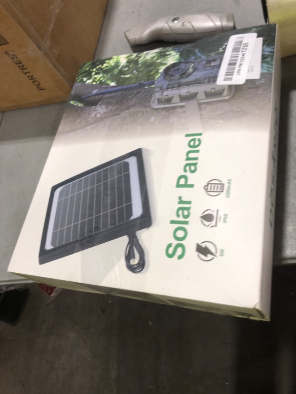 Photo 1 of 5W Trail Camera Solar Panel, 12V Solar Battery Kit Build-in 5200mAh Rechargeable Battery, Hunting Accessories for Game Camera IP65 Waterproof, Continuous Solar Power for Cameras