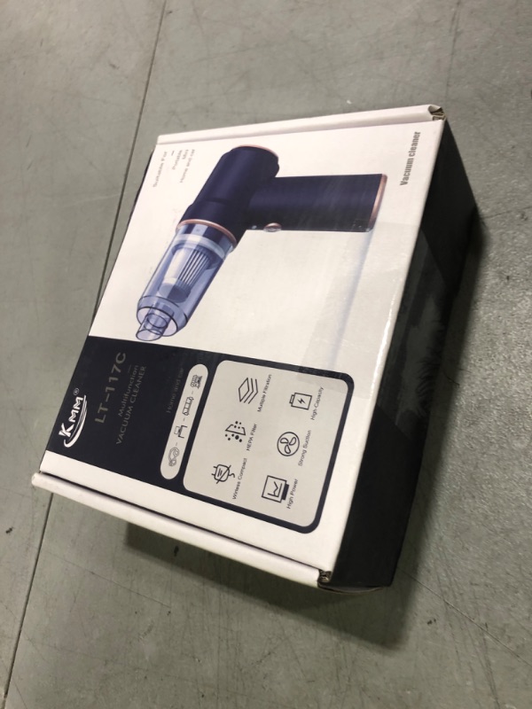 Photo 1 of KMM Handheld Car Vacuum Cleaner, 9000Pa Vacuum Cleaner and Air Duster, 120W High Power Hand Held Vacuum with LED Light and Multi-Nozzles for Car, Home, Office, Pet