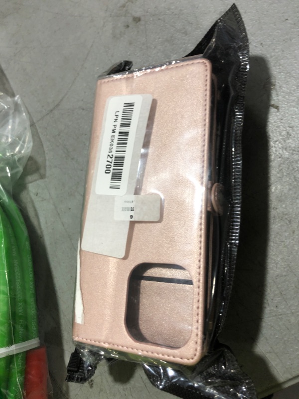 Photo 1 of Strapurs Wallet Case Compatible with iPhone 16 Pro Max 6.9" RFID Blocking 10-Card Holder Soft PU Leather Magnetic Snap Shoulder Strap Zipper Pocket Phone Case Fit for iPhone 16 Pro Max - Rose Gold
