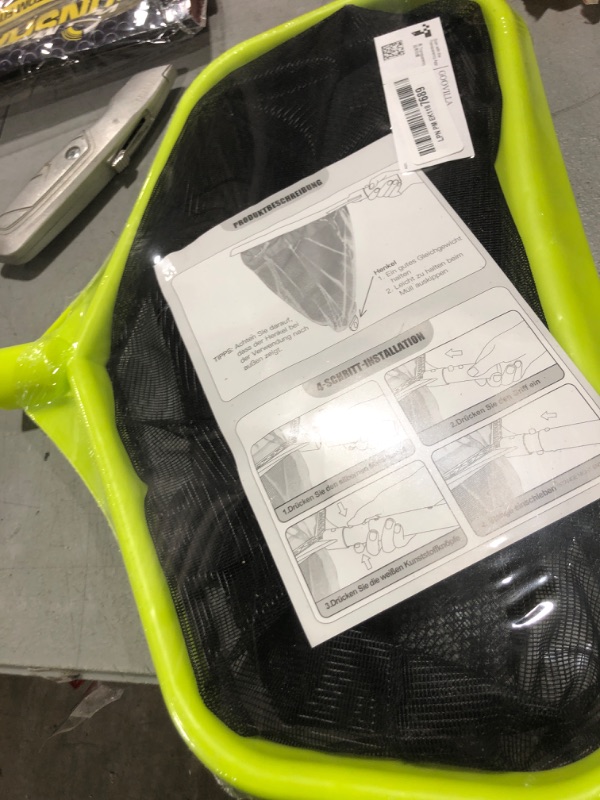 Photo 1 of Goovilla Pool Net, Pool Skimmer Net with Reinforced Frame, Large Capacity Pool Cleaning Net, Fine Mesh Pool Nets for Cleaning Leaves Pond Spa Inground Swimming Pools, Pool Leaf Rake, Green (No Pole)