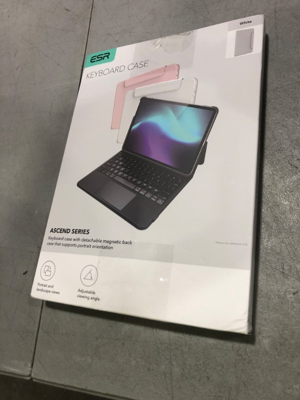 Photo 1 of ESR Ascend iPad Pro 11 Inch Case with Keyboard (M4, 2024), Magnetic Detachable Keyboard with Multi-Touch Trackpad, Fully Landscape Stand, Color Backlit Keys, Pencil Clasp, White