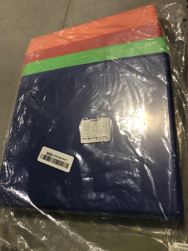 Photo 1 of Performore 6-Pack Multi-Color 3-Ring Binders, 1-Inch Round Rings, 8.5x11 Inches, Versatile Binders for Office, Home, & School Use, Assorted Colors (Dark Blue, Green, Orange, Red, Yellow, Bright Blue)