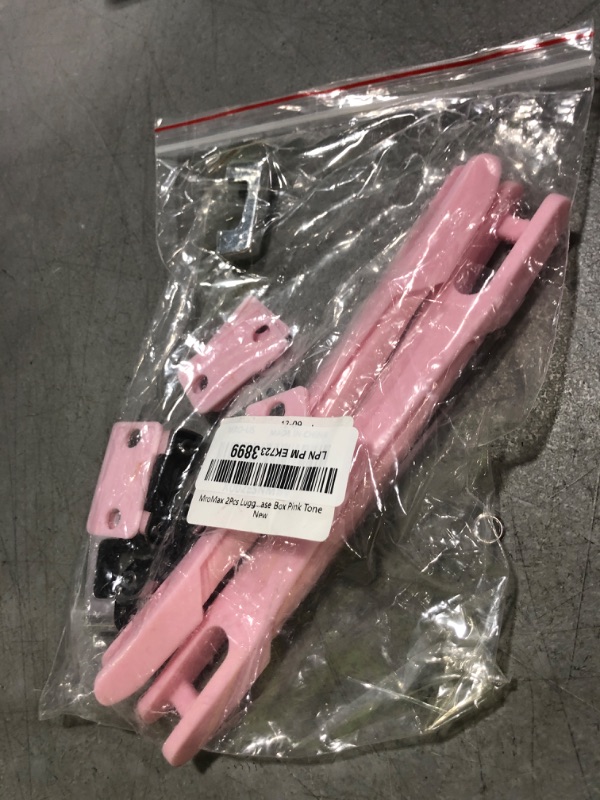 Photo 1 of MroMax 2Pcs Luggage Handle 9.06" x 0.98" (L x W) Plastic Pull Handle Grip Replacement 230mm x 25mm for Luggage Suitcase Box Pink Tone