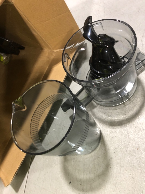 Photo 1 of WHUTO Cold Press Juicer, Juicer Machines with 4.35'' Wide Feed Chute, Stainless Steel Masticating Juicers Easy to Clean, Ergonomic Operational Panel Design, High Juice Yield, Gray Knob