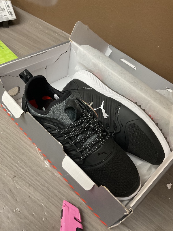 Photo 1 of 7 - PUMA Men's Ignite Pwradapt Caged Wide Golf Shoe, Black Silv, 7
