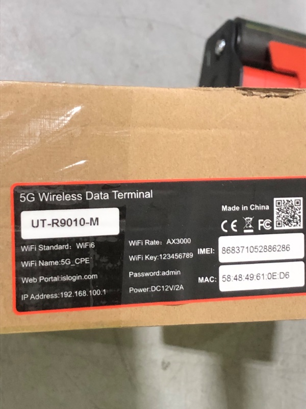 Photo 1 of UOTEK 5G SIM Card Router CPE, WiFi 6 5G Modem Dual Band NSA SA with SIM Card Slot for Smarthome Office Indoor High Speeed Wireless Router