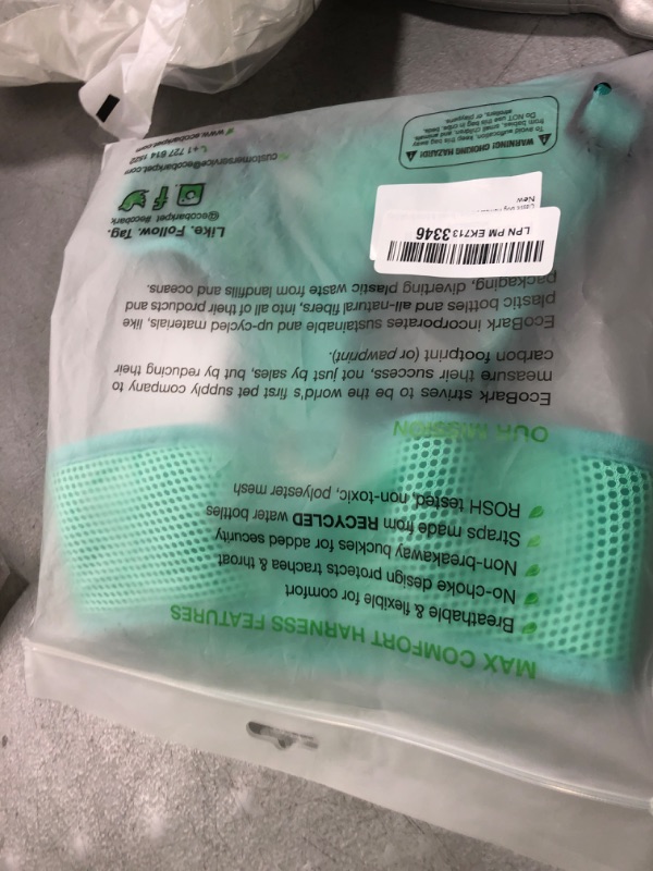 Photo 1 of EcoBark Dog Harness - Eco-Friendly Max Comfort Harnesses - Luxurious Soft Mesh Halter - Over The Head Harness Vest- No Pull and No Choke for Large, XL, and XXL Dogs (XL, Mint Turquoise)