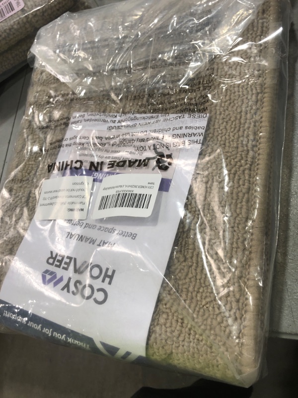 Photo 1 of COSY HOMEER 39X20inch Anti Fatigue Kitchen Rug Mats are Made of 100% Polypropylene Half Round Rug Cushion Specialized in Anti Slippery and Machine Washable,Beige
