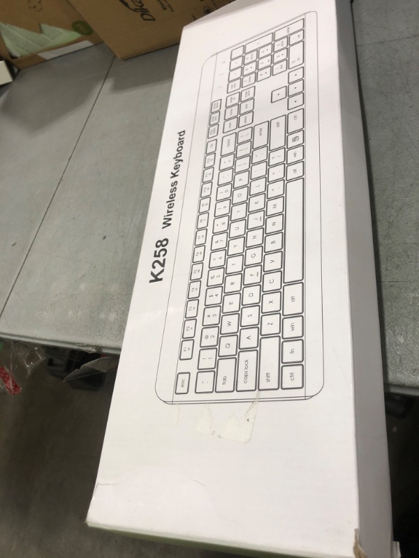 Photo 1 of EDJO Wireless Keyboard, 2.4G Full-Sized Cordless USB Silent Computer Keyboard, Ergonomic Tilt Angle, Sleep Mode, Long Battery Life, for Windows, Mac OS Laptop/PC/Desktop/Notebook