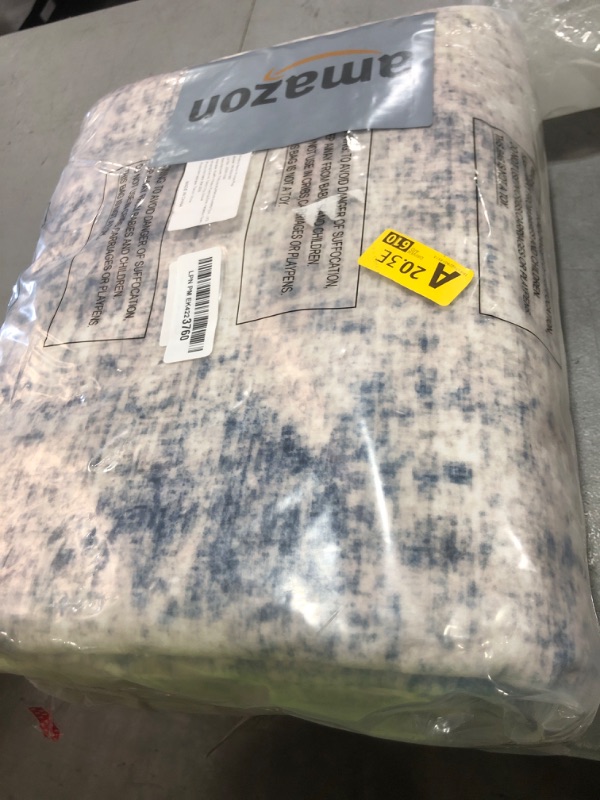 Photo 1 of 5x7 Area Rugs - Ultra-Thin Washable Rug with Non-Slip Backing, Ideal for Living Room, Bedroom, Kitchen Floor Carpet - Modern Abstract Style, Easy Clean, Durable, Low Pile Gardual-Blue