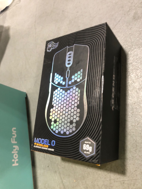 Photo 1 of Glorious Gaming Model O Wireless Gaming Mouse - Superlight, 69g Honeycomb Design, RGB, Ambidextrous, Lag Free 2.4GHz Wireless, Up to 71 Hours Battery - Matte Black (RENEWED)
