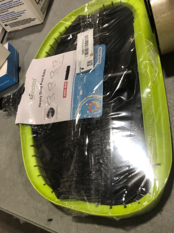 Photo 1 of Sepetrel Pool Net,Professional Swimming Pool Leaf Skimmer Nets for Cleaning with Double-Layer Deep Big Bag,Heavy Duty Aluminum Frame & Handle Rake(Pole Not Included)