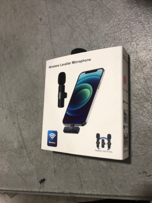 Photo 1 of Professional Wireless Lavalier Microphone for iPhone iPad (for iPhone 14 and Below), Cordless Omnidirectional Clip Mic, Plug-Play Microphone for Interview Video Podcast Vlog YouTube