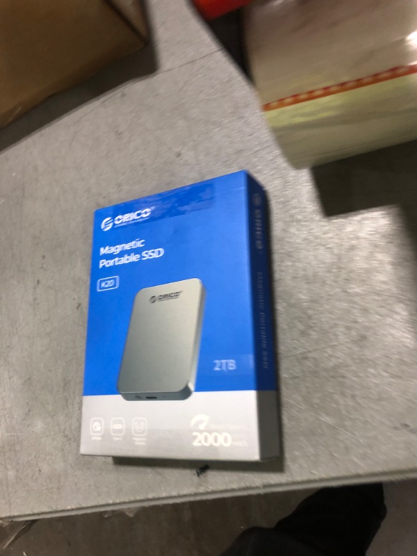 Photo 1 of ORICO 2TB Magnetic Portable SSD, Aluminum Alloy, 4K 120 fps ProRes HDR Record and Store, Up to 2000MB/s, External Solid State Drive, Compatible with iPhone 16 Pro Max, Tablet, Computer - K20