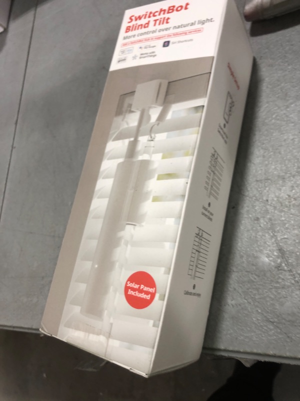 Photo 1 of SwitchBot Blind Tilt Motorized Blinds - Smart Electric Blinds, Automatic Blind Opener and Closer, Solar Powered, Light Sensing Control, Add Hub Mini to Make it Compatible with Alexa & Google Home